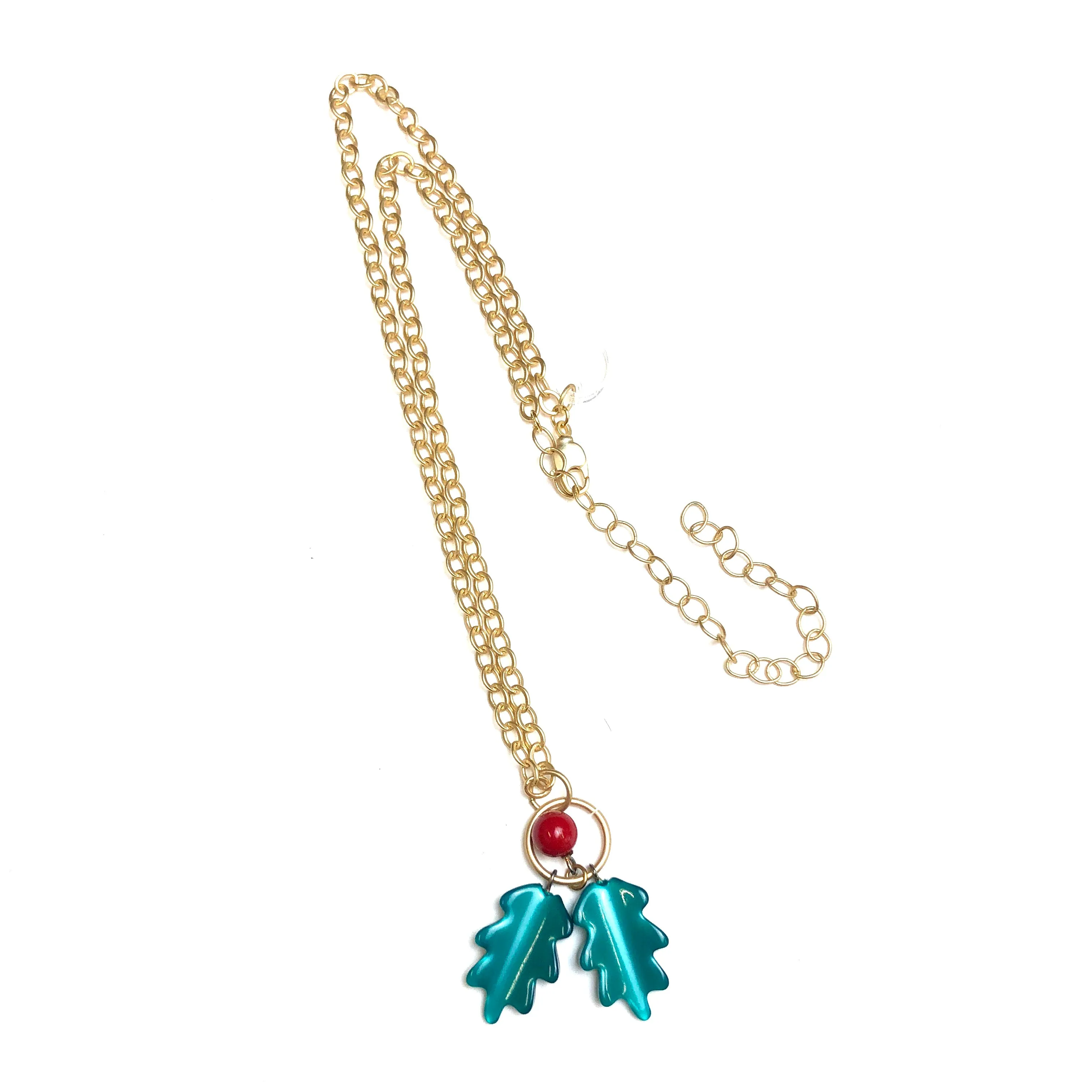Emerald Moonglow Holly Drop Necklace