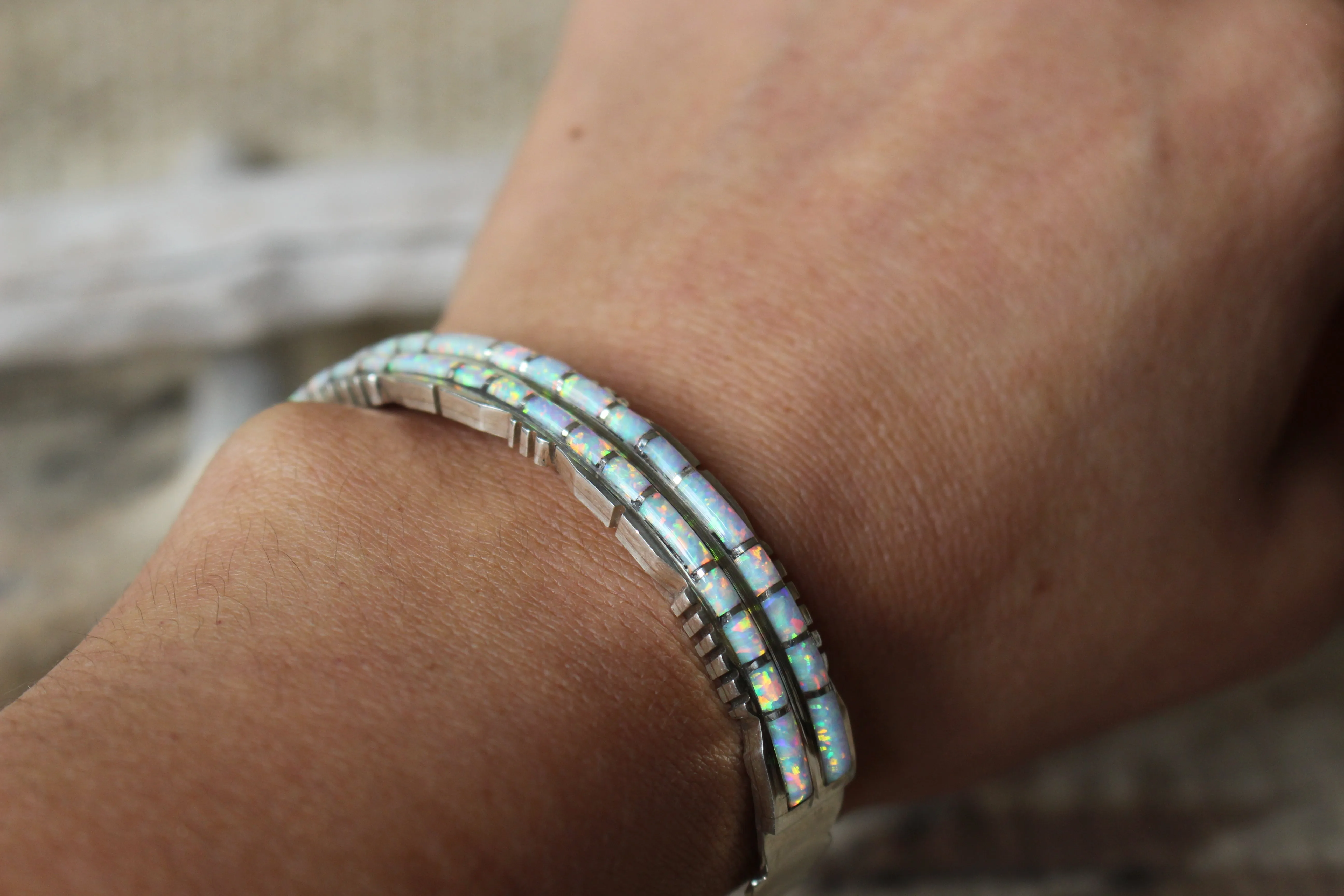 White Opal Wind Bracelet